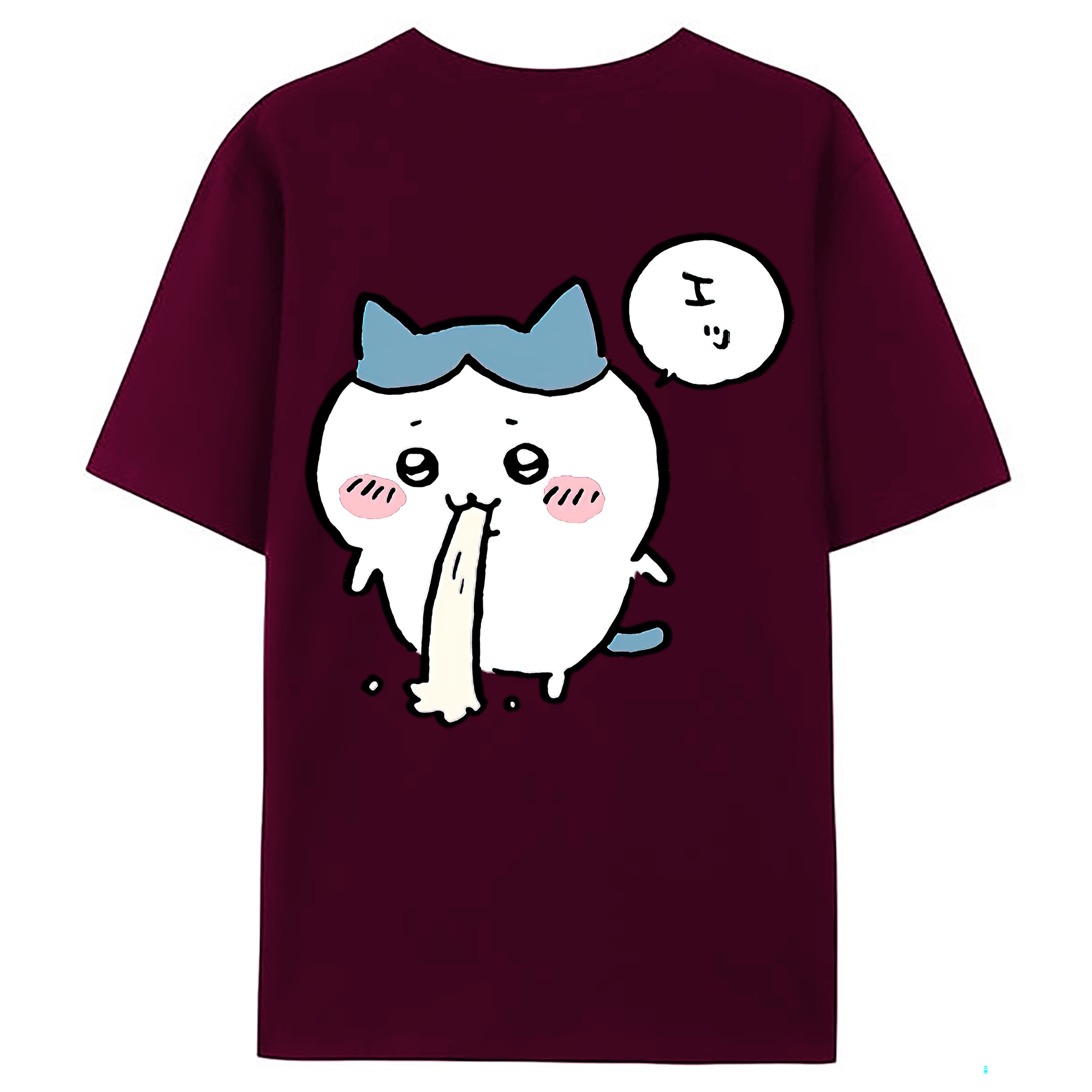 （画像用） ちいかわ ハチワレ Chii-kawa hachiware レディース半袖Tシャツ(バックプリント)